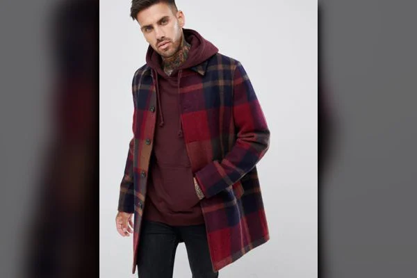 Flannel Shirt with A Trench Coat