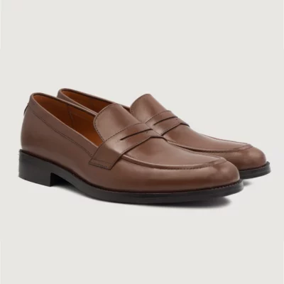Baxton Brown Leather Loafers