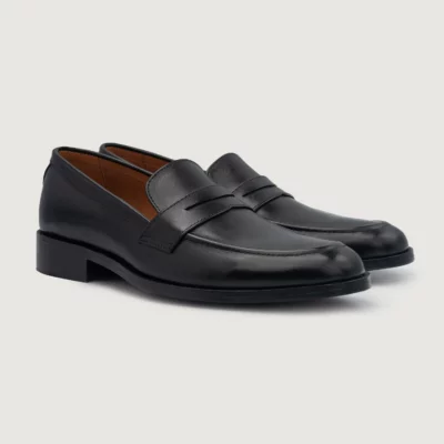 Baxton Black Leather Loafers