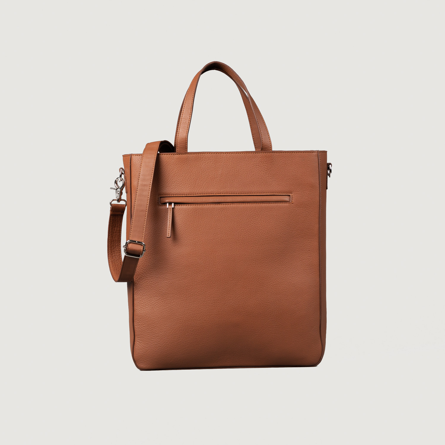 The Poet Brown Leather Tote Bag