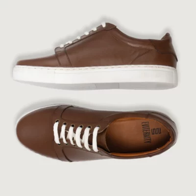 Carter Runn Brown Leather Sneakers
