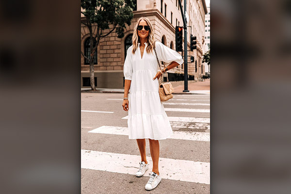 White Dress With White Shoes