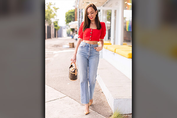 Crop tops and high-waisted pants were made for wearing together., The 67  Best Street Style Looks We've Seen All Summer