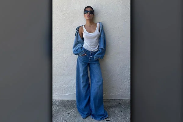 Denim Jacket with Jeans and a White T-shirt