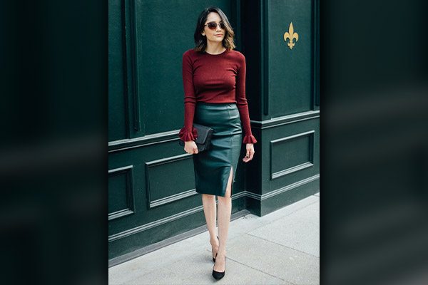 Leather Skirt Outfit 