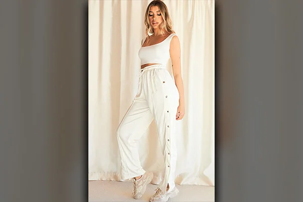 Tank Top with White Track Pants