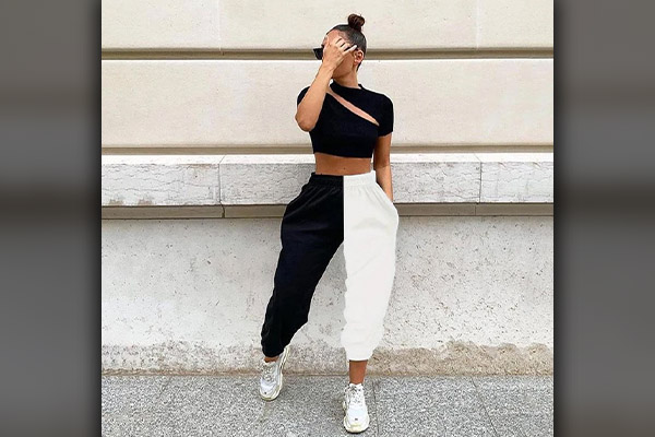 Black and White Sweatpants Outfit