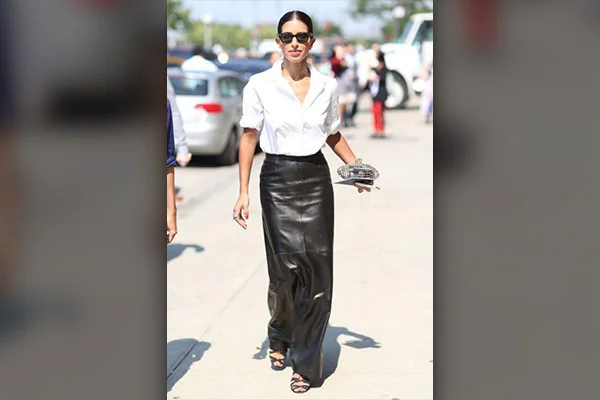 5 Stylish Ways to Wear a Leather Skater Skirt This Season