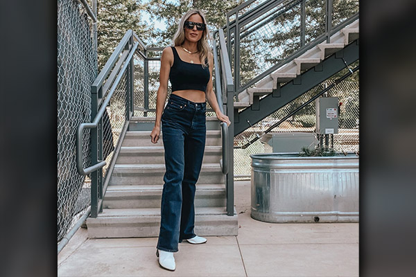 Bootcut Jeans and Crop Top