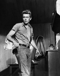 Rebel without a Cause star James Dean rocks the denim look more than perfectly.