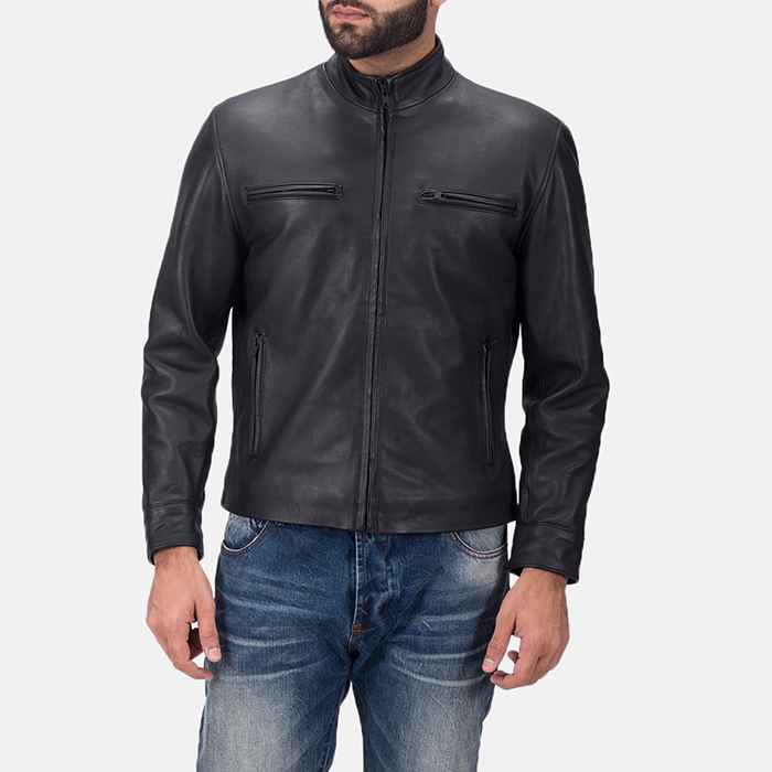 Black Leather Biker Jacket