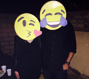 Emoji cardboard circles with emotions