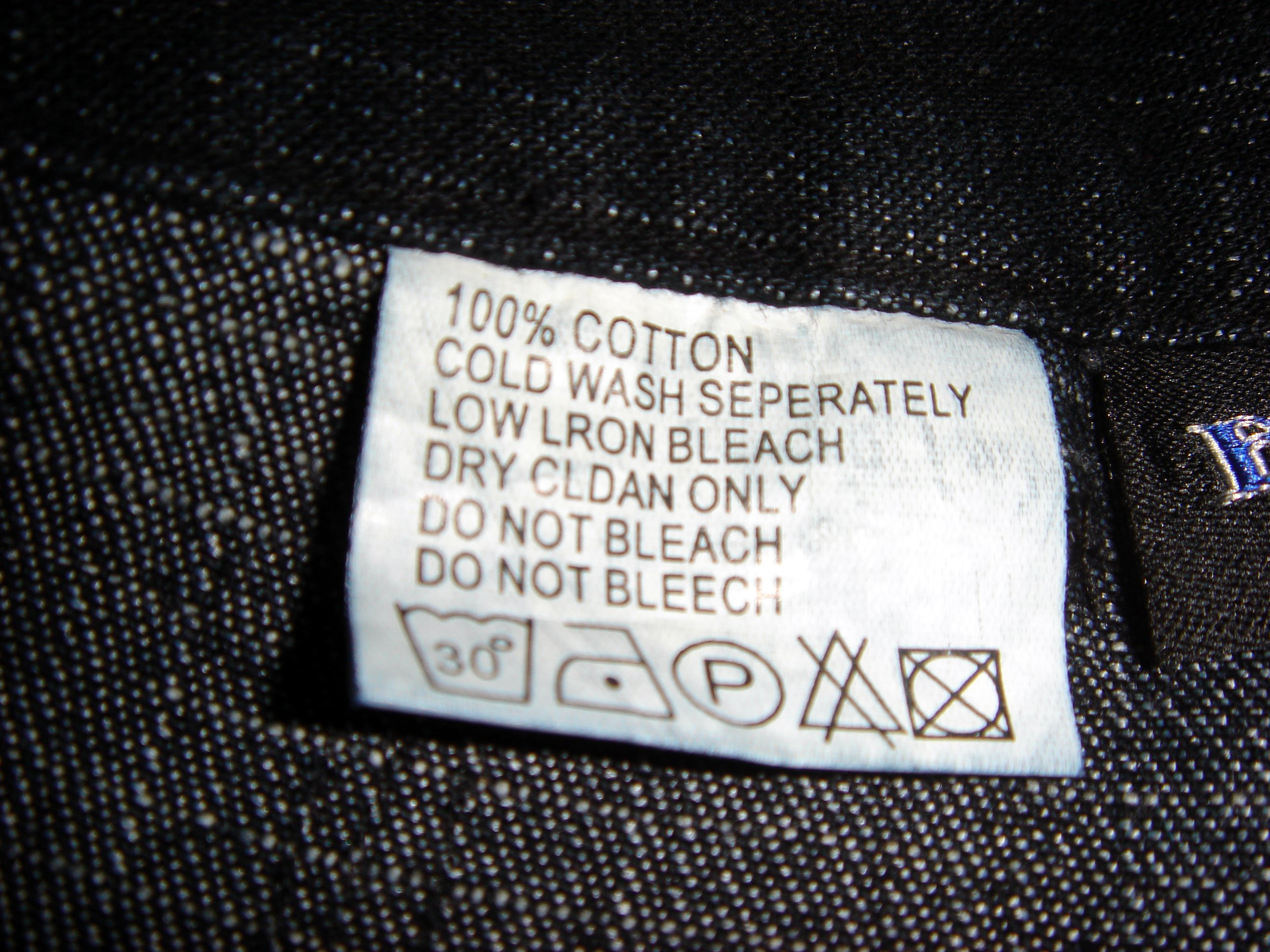 Leather jacket label