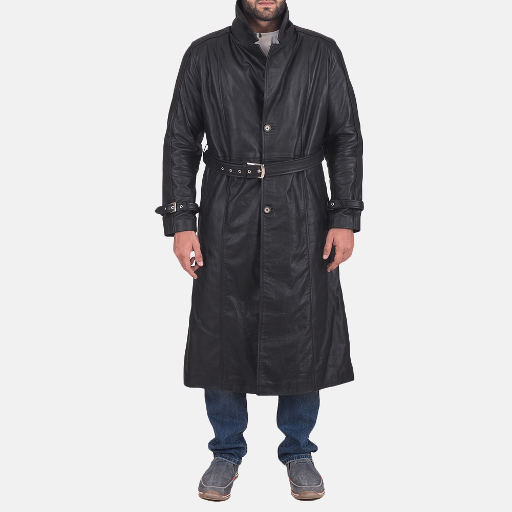 Daniel-Black-Leather-Trench-Coat