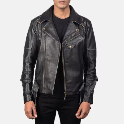 Black Leather Biker Jacket