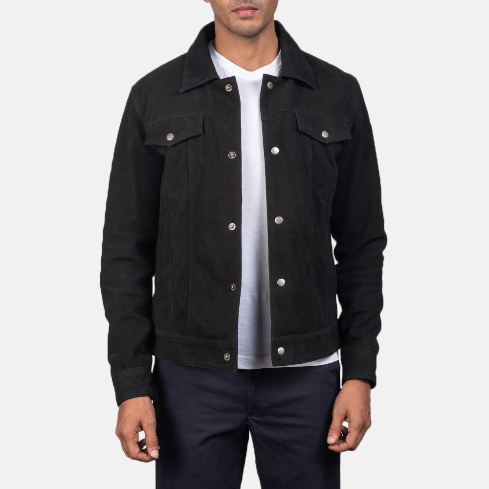 stallon best black suede jacket