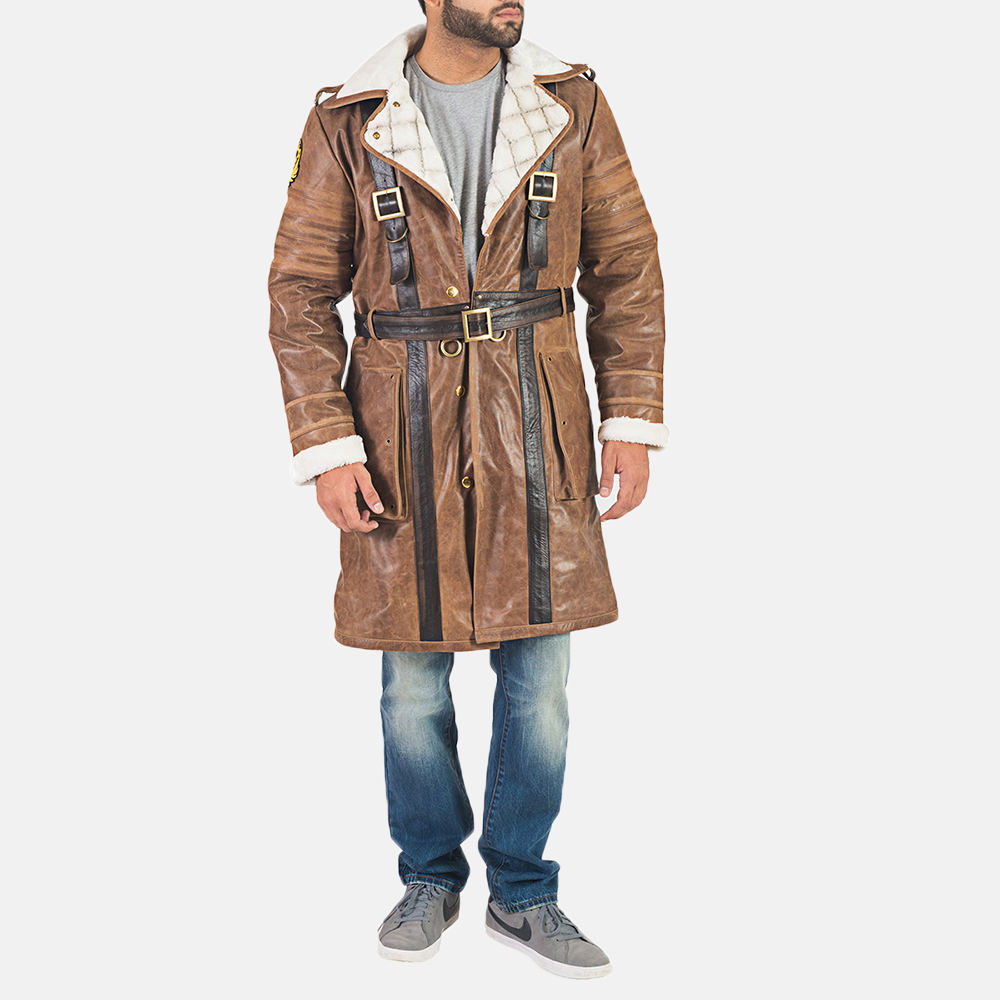 Mason Brown Fur Leather Trench Coat Mason-Brown-Fur-Leather-Trench-Coat