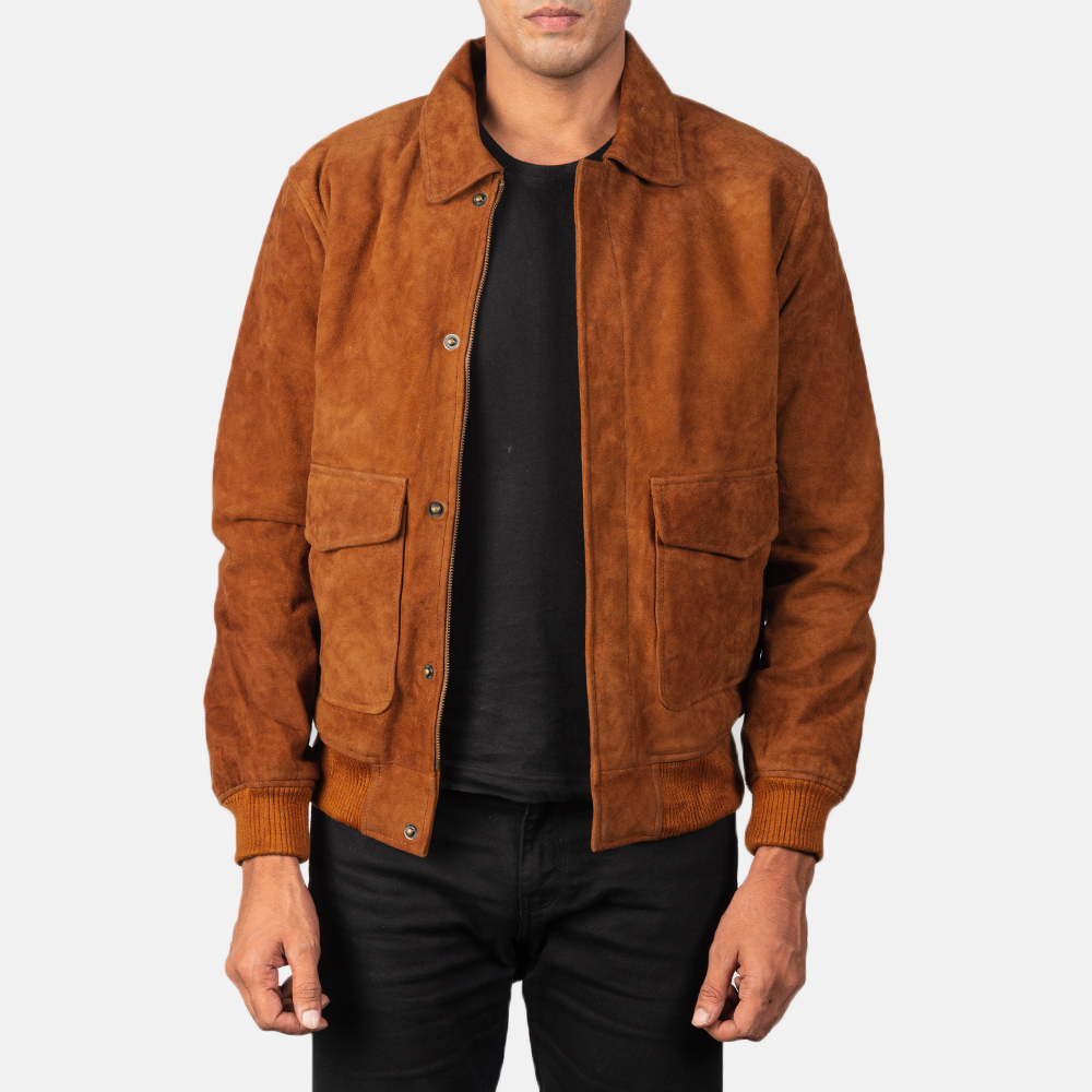 coffmen brown best suede jacket