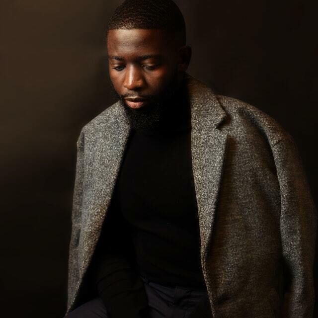 man wearing a grey sports coat