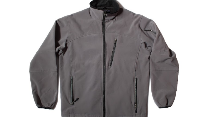 grey softshell jacket