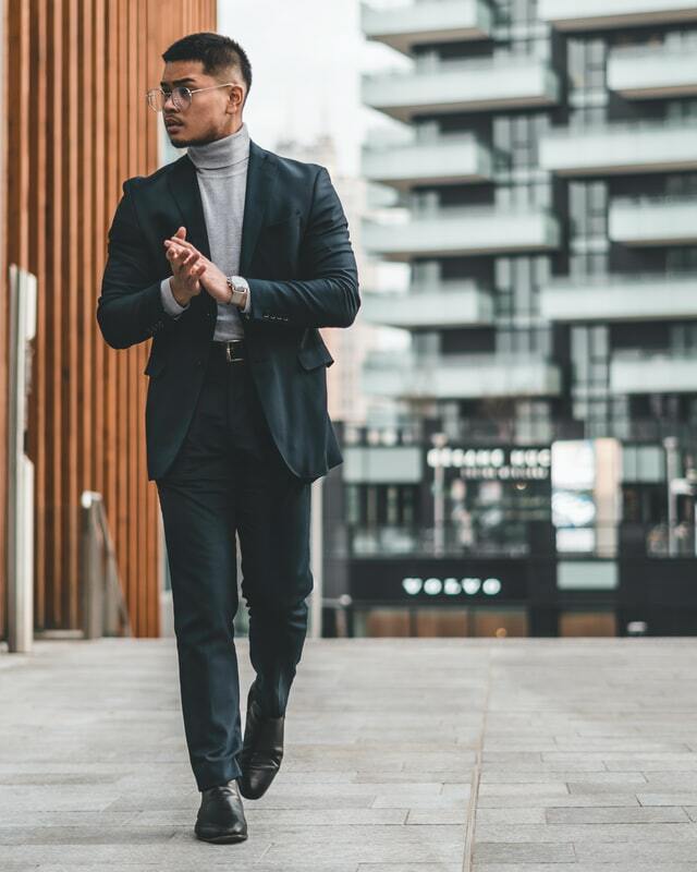 turtleneck with suit 
