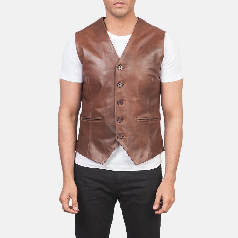 brown vest for men 