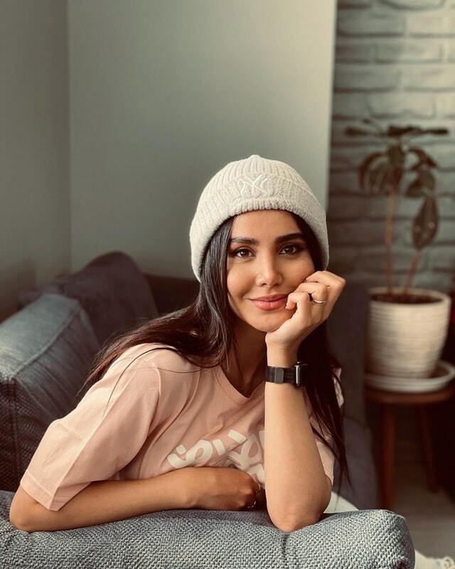 woman in casual clothes at home