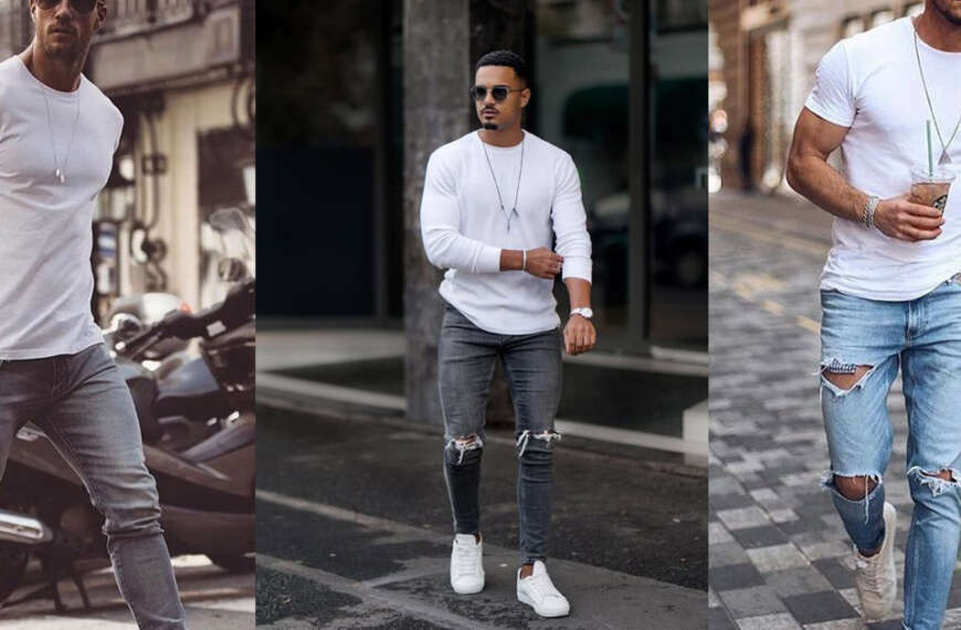 20 White T-Shirt Outfits for Men