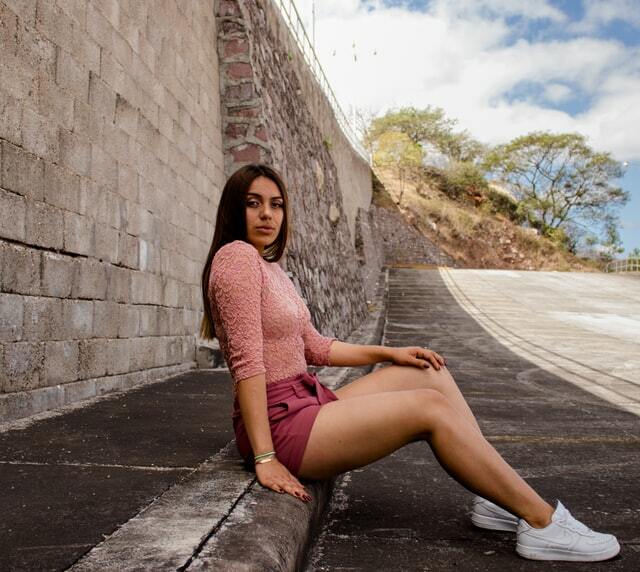 baddie look with pink blouse