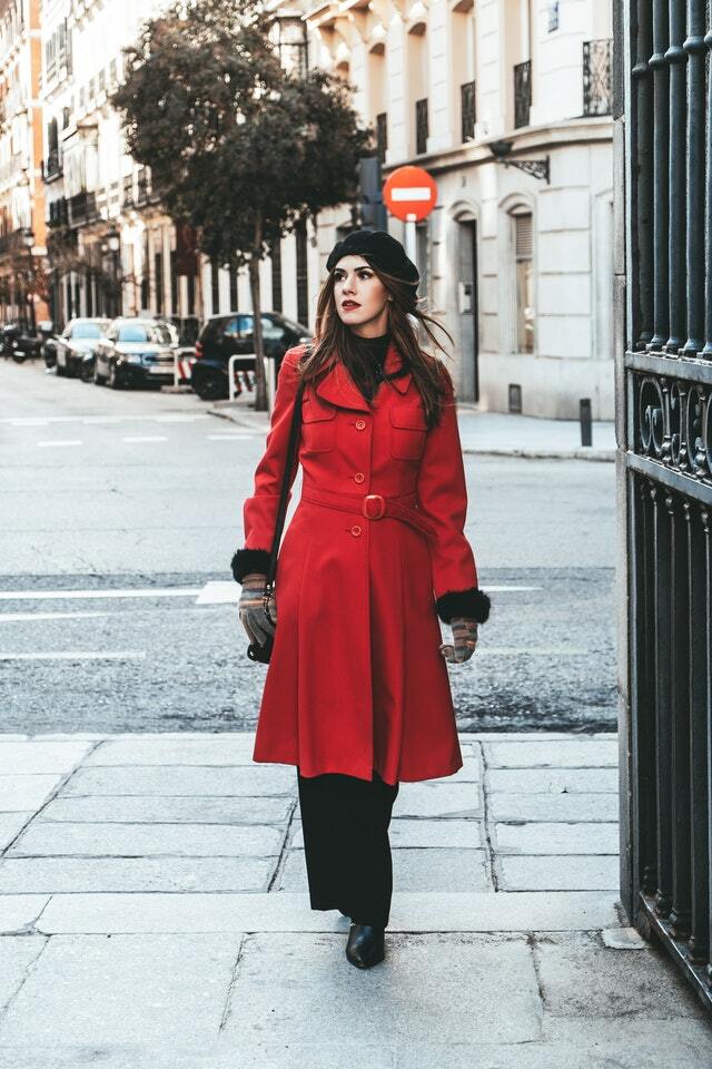 Dress with outlet matching long coat