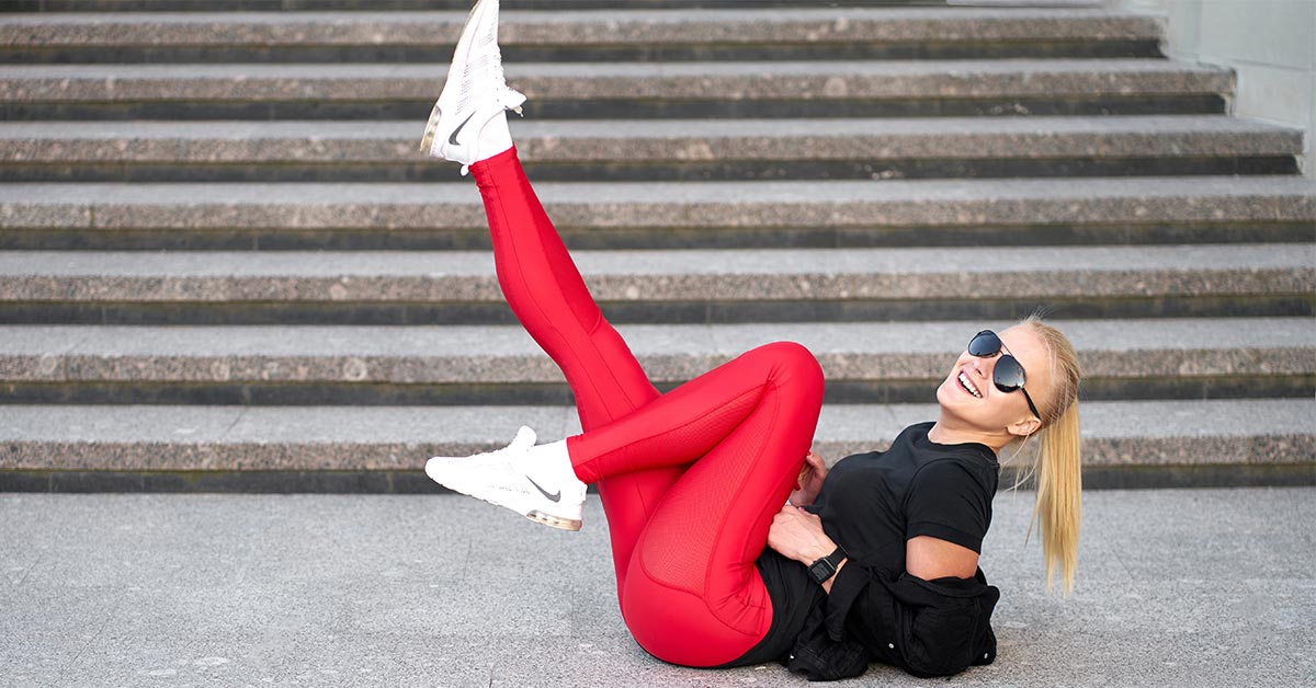 Classic Outfit Ideas on How to Wear Red Leggings - The Jacket Maker Blog