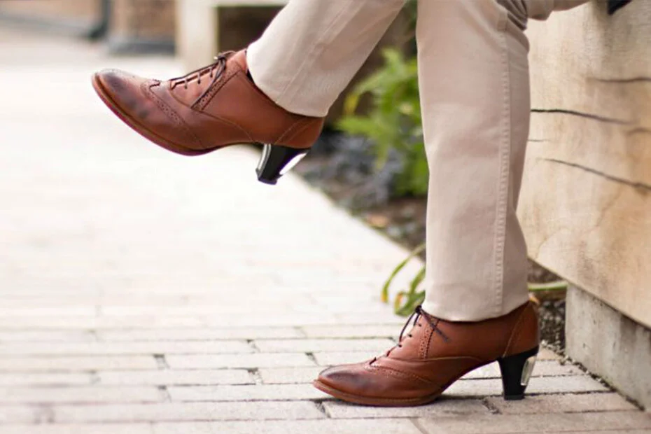 Men's Shoe Business Formal Dress Suit High Heels Pointed Toe Lace Up Dance  Fashi | eBay
