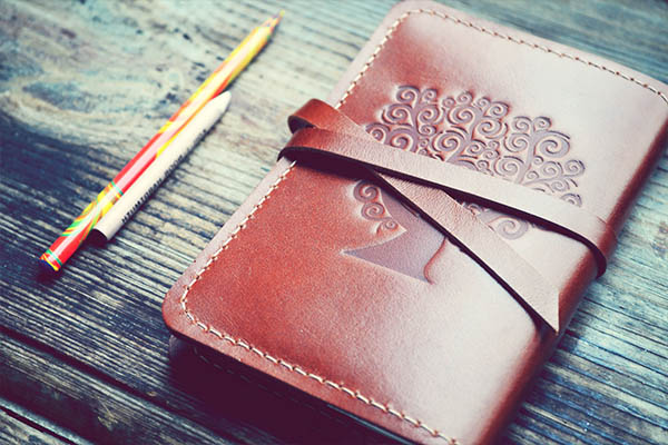 Notebook With A Customized Leather Cover