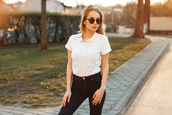 White shirt clearance style for girl