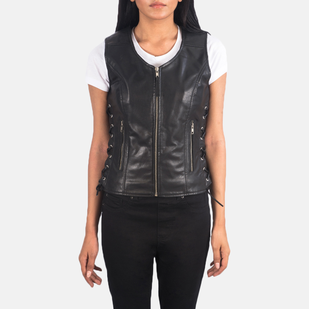 Womens leather vest