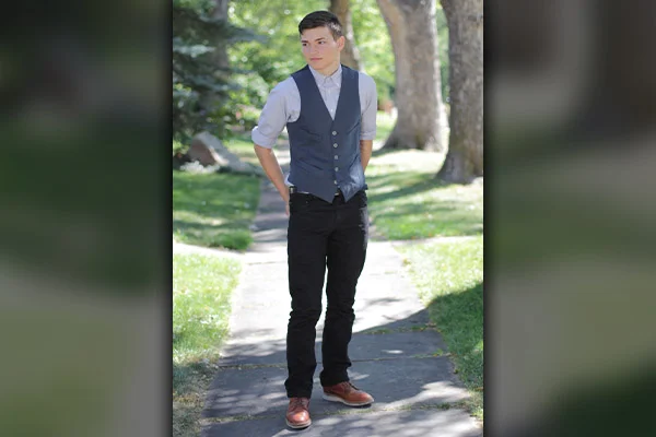 Button-down Shirt with Vest