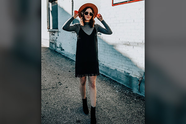 Black Slip Dress Outfit