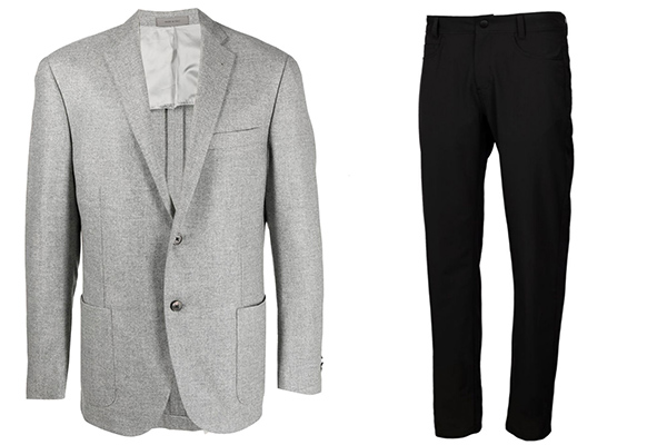 Grey Blazer + Black Trousers