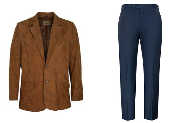 Brown Blazer + Navy Trousers 