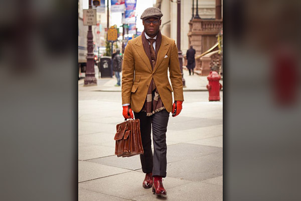 oxblood shoes with black pants