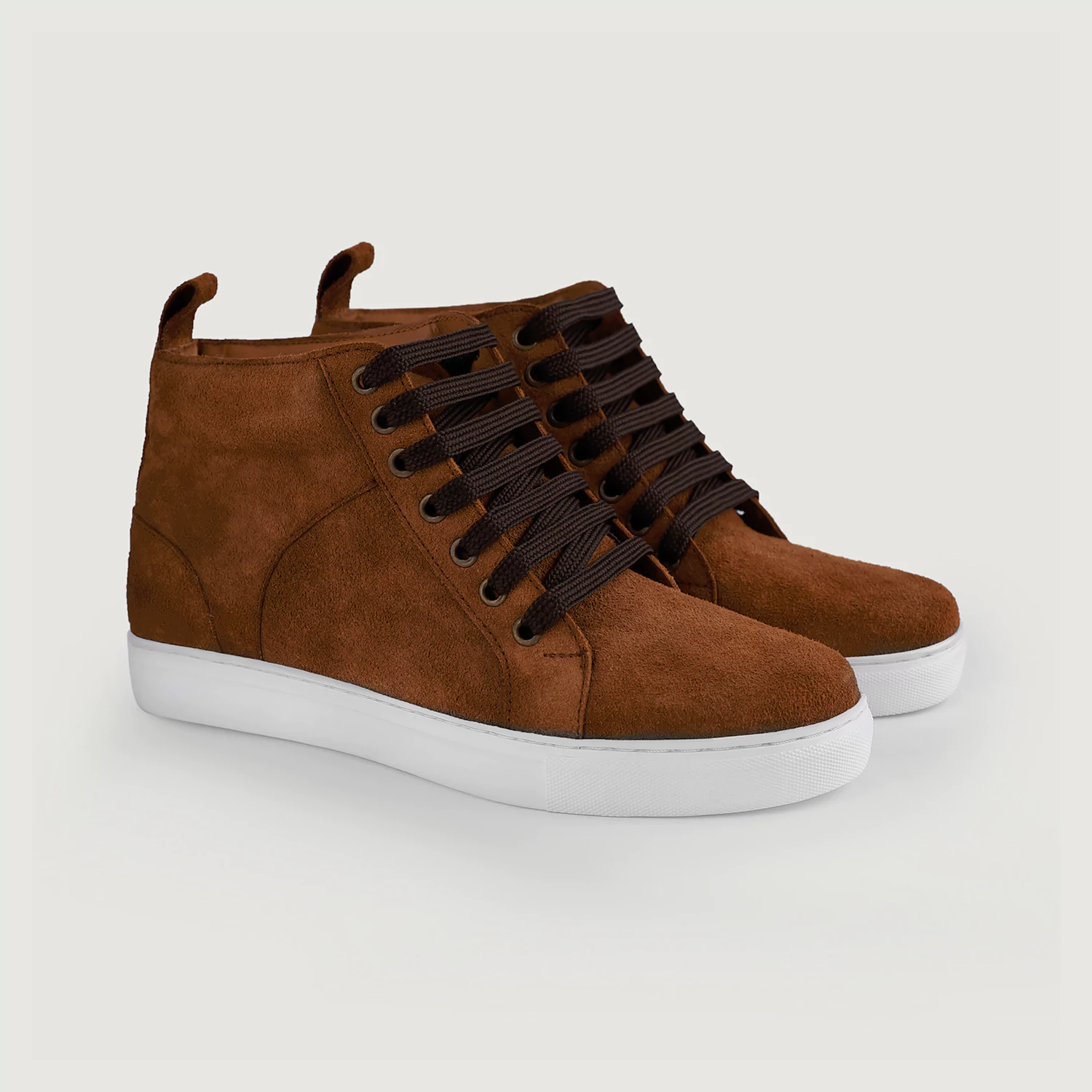 Marty High Top Brown Suede Sneakers