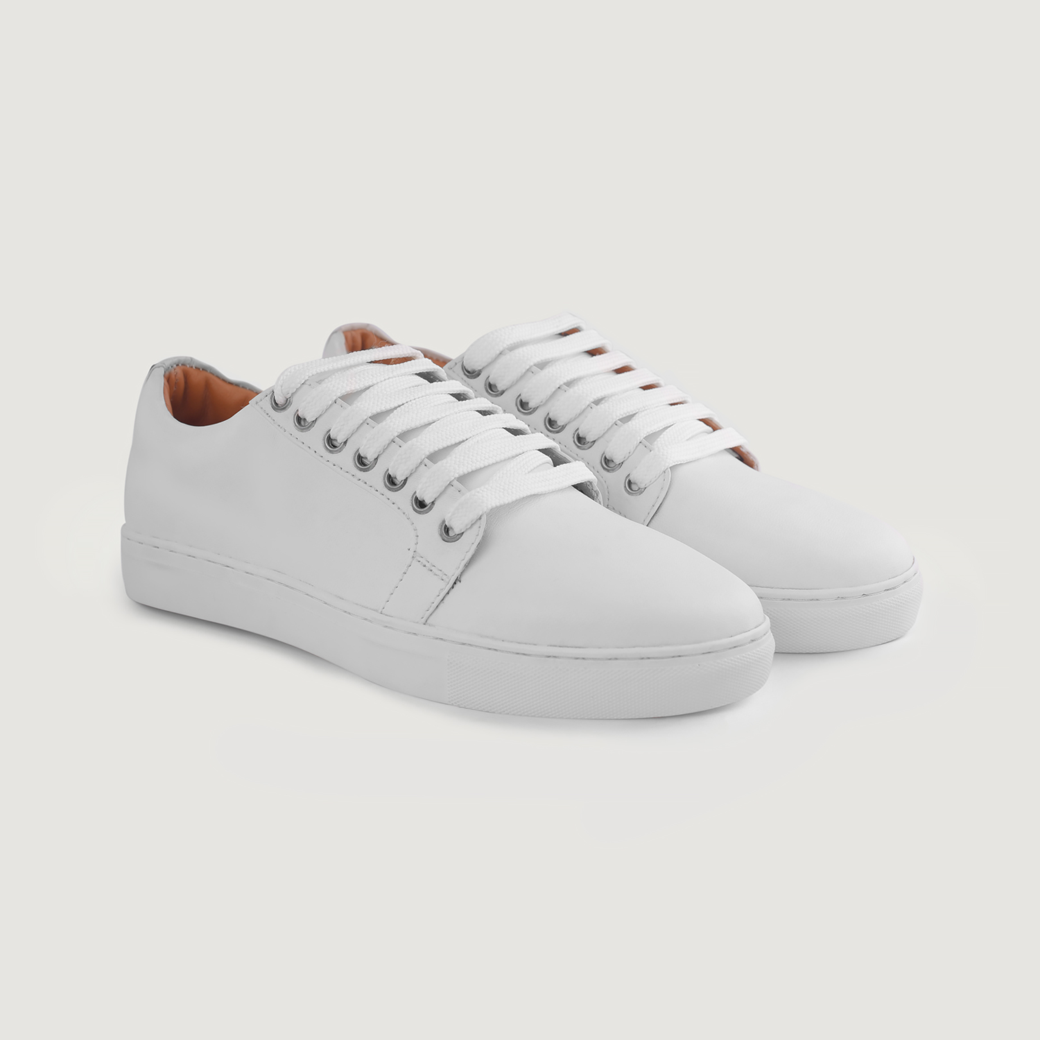 Murphy Low Top White Leather Sneakers