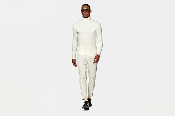 White turtleneck outfits on sale mens