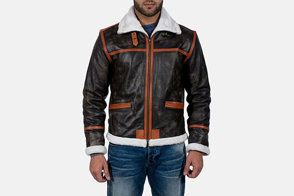 Alpine Brown Fur Leather Winter Jacket