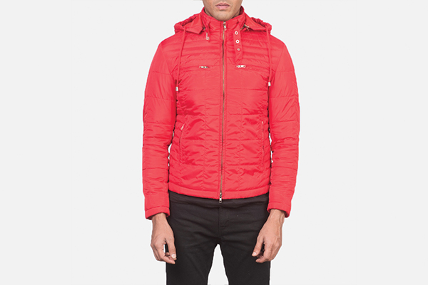 Alps Quilted Red Windbreaker Puffer Jacket