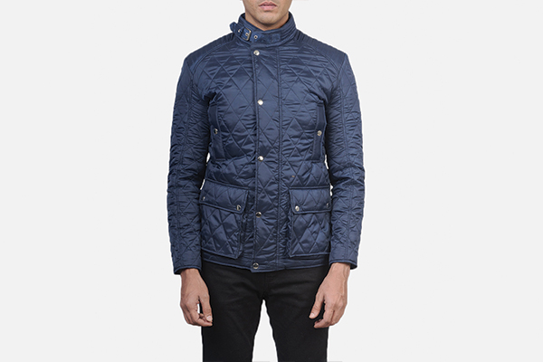 Barry Quilted Blue Windbreaker Puffer Jacket