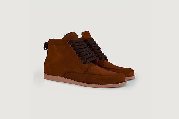 Bearman Moc Toe Brown Suede Boots