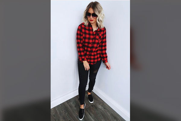 Black And Red Plaid Outfits