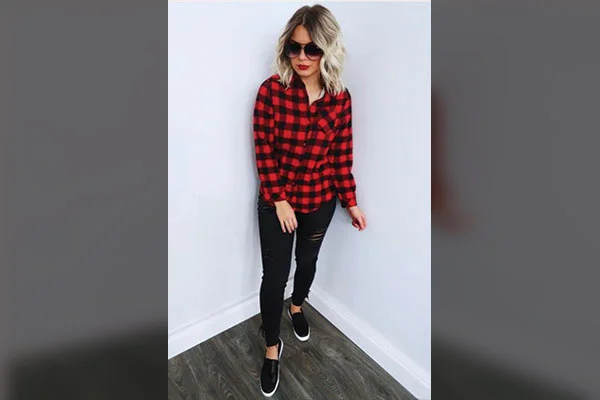 Black And Red Plaid Outfits