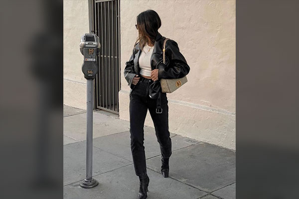 Black Leather Jacket Outfits for Women